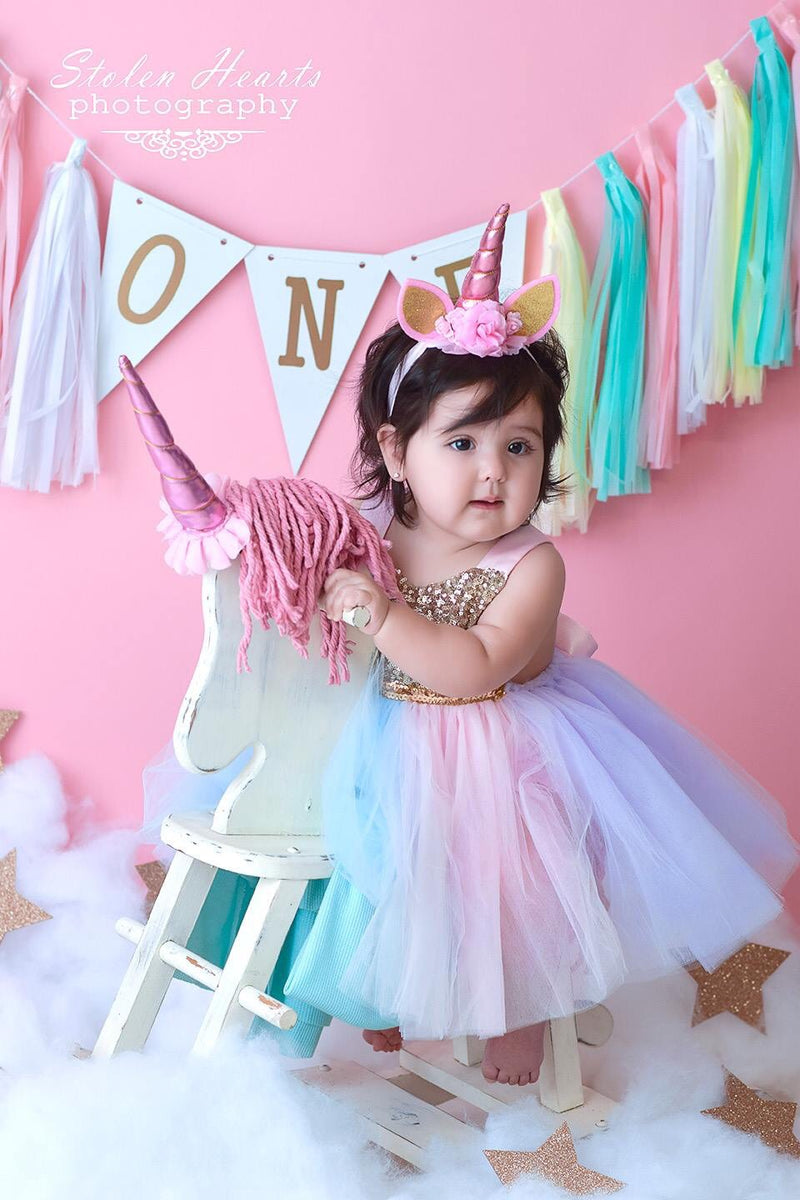 Rainbow Girl Romper, Pastel Colorful Tulle Dress, First Birthday Tulle Dress, Sequin Tutu Dress, Unicorn Dress, Toddler orders Cake Smash Dress