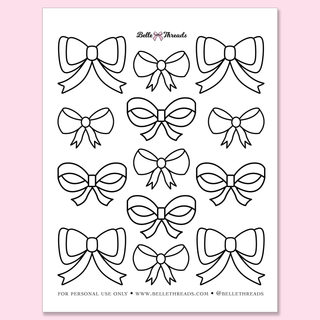 Free Coquette Bow Coloring Page Printable