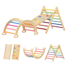 Load image into Gallery viewer, Tiny Land® 7-in-1 Rainbow Climbing Set
