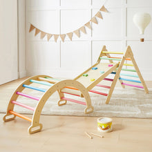 Load image into Gallery viewer, Tiny Land® 7-in-1 Rainbow Climbing Set
