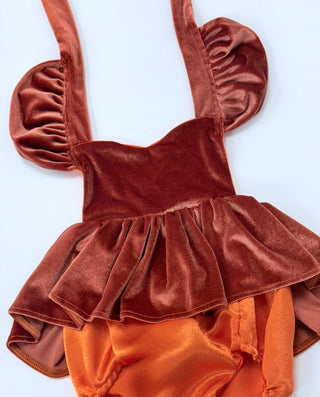 Pumpkin First Birthday Romper