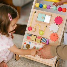 Load image into Gallery viewer, Tiny Land® Premium Natural Wooden Activity Walker
