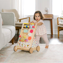 Load image into Gallery viewer, Tiny Land® Premium Natural Wooden Activity Walker
