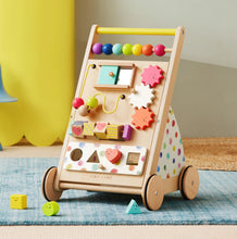 Load image into Gallery viewer, Tiny Land® Premium Natural Wooden Activity Walker
