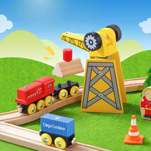 Load image into Gallery viewer, Tiny Land® Wooden Track Trains 55 Pcs
