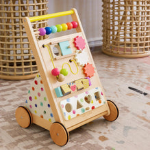 Load image into Gallery viewer, Tiny Land® Premium Natural Wooden Activity Walker
