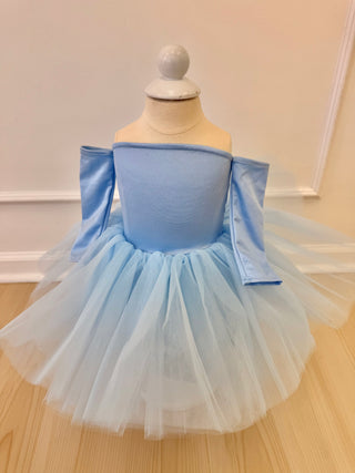 Baby Blue Nova Off the Shoulder Tutu Dress 6-12 months