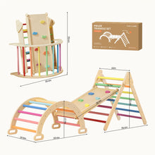 Load image into Gallery viewer, Tiny Land® 7-in-1 Rainbow Climbing Set
