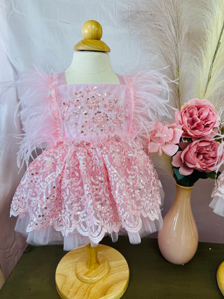 Elodie Tutu Romper Dress Pink 6-12 months