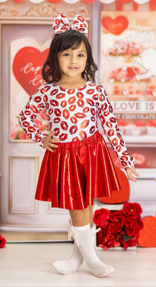 Red Girls Valentines Day Tutu Robe Minnie Headband Love Heart