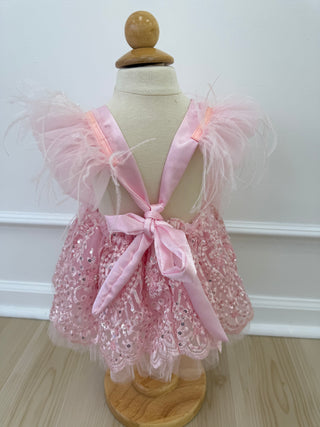 Elodie Tutu Romper Dress Pink 6-12 months