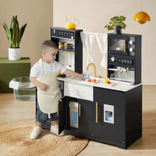 Load image into Gallery viewer, Tiny Land® Iconic Aqua Kitchen with Real-Flow Water System - Black
