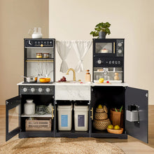 Load image into Gallery viewer, Tiny Land® Iconic Aqua Kitchen with Real-Flow Water System - Black
