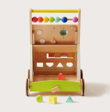 Load image into Gallery viewer, Tiny Land® Premium Natural Wooden Activity Walker
