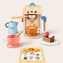 Load image into Gallery viewer, Tiny Land® Wooden Kids Play Coffee Maker Set
