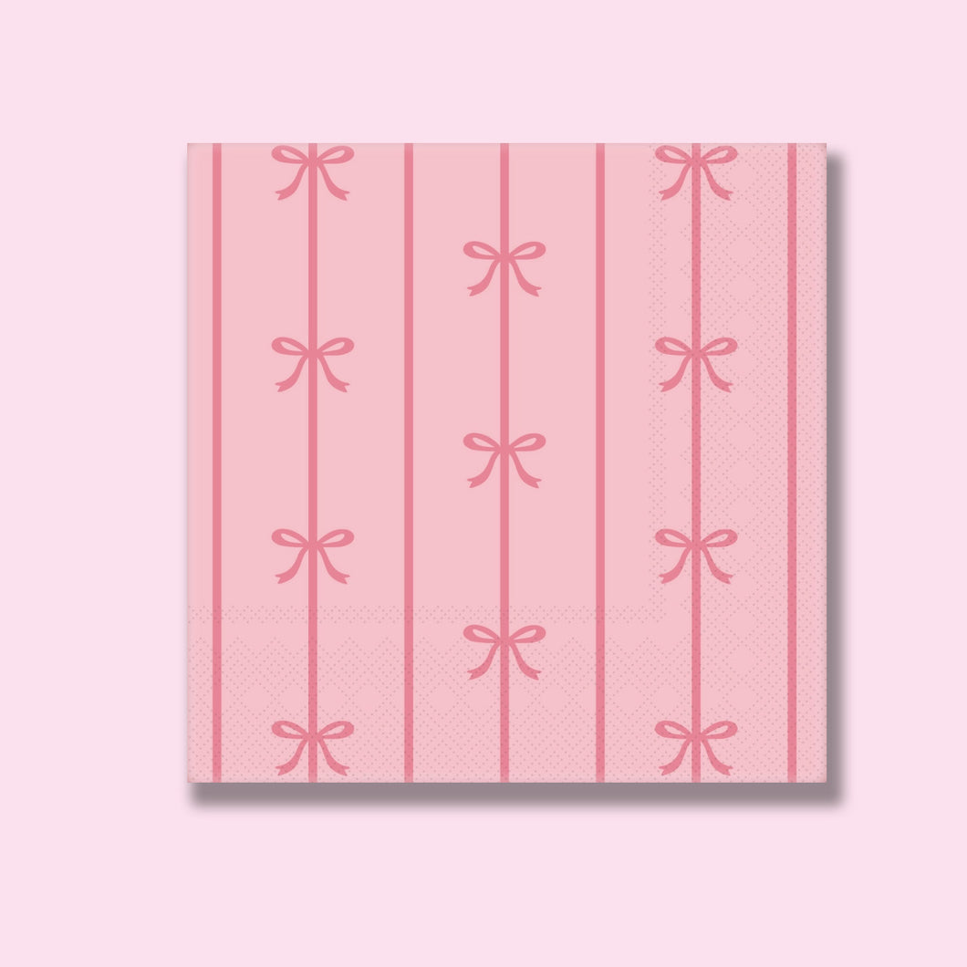 Pink Bow Napkins