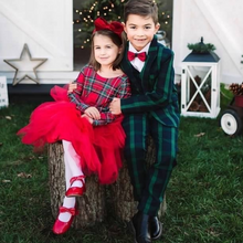 Load image into Gallery viewer, Christmas Woodland Plaid Tutu Dress - More Colors!
