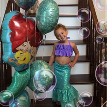 Load image into Gallery viewer, Mermaid Crop &amp; Skirt Outfit Set in Teal
