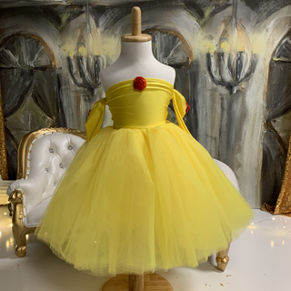 Girls Couture Princess Belle Inspired Ball Gown For Special