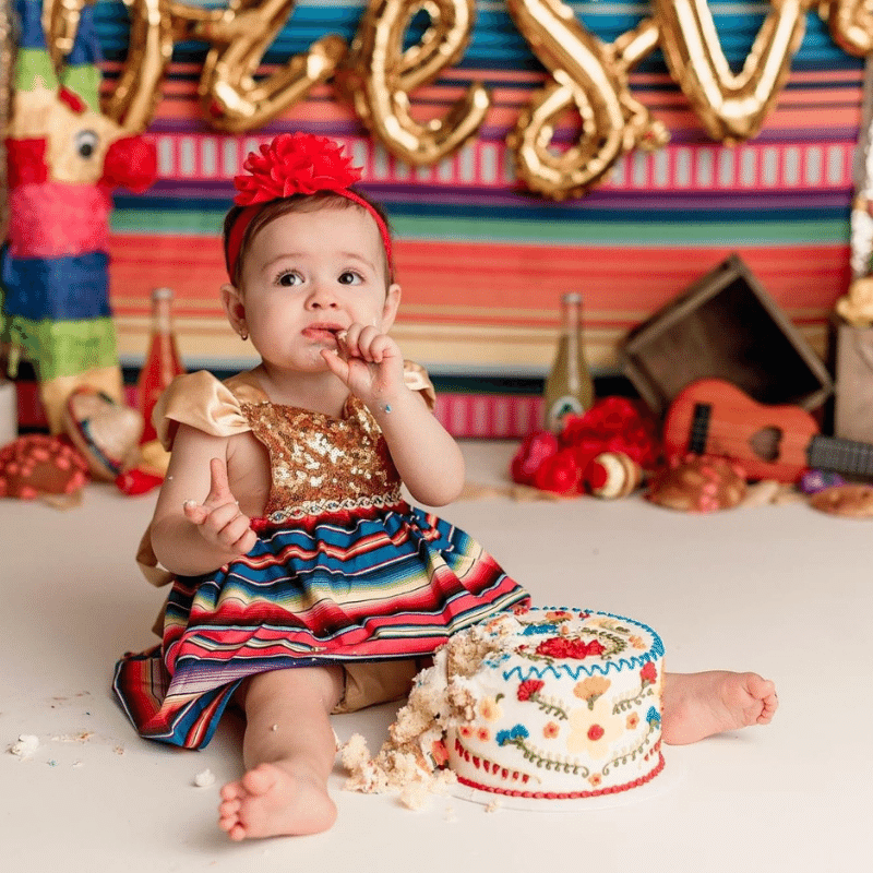 Sparkly Cinco de Mayo Fiesta Dress Mexican Fiesta Dress Serape Skirt Belle Threads