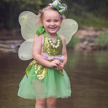 Load image into Gallery viewer, Green Sparkle Fairy Sparkle Romper Green Fairy Costume
