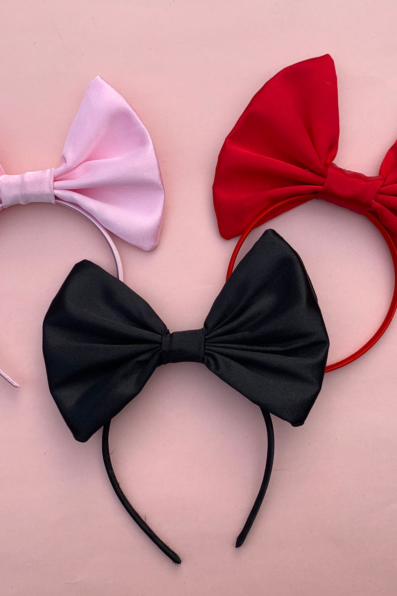 SATIN Bow Big Bow Headband MORE COLORS – Belle Threads