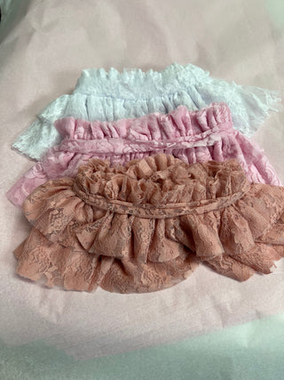 Lace Photographer Prop Top and Ruffle Fabric Wrap