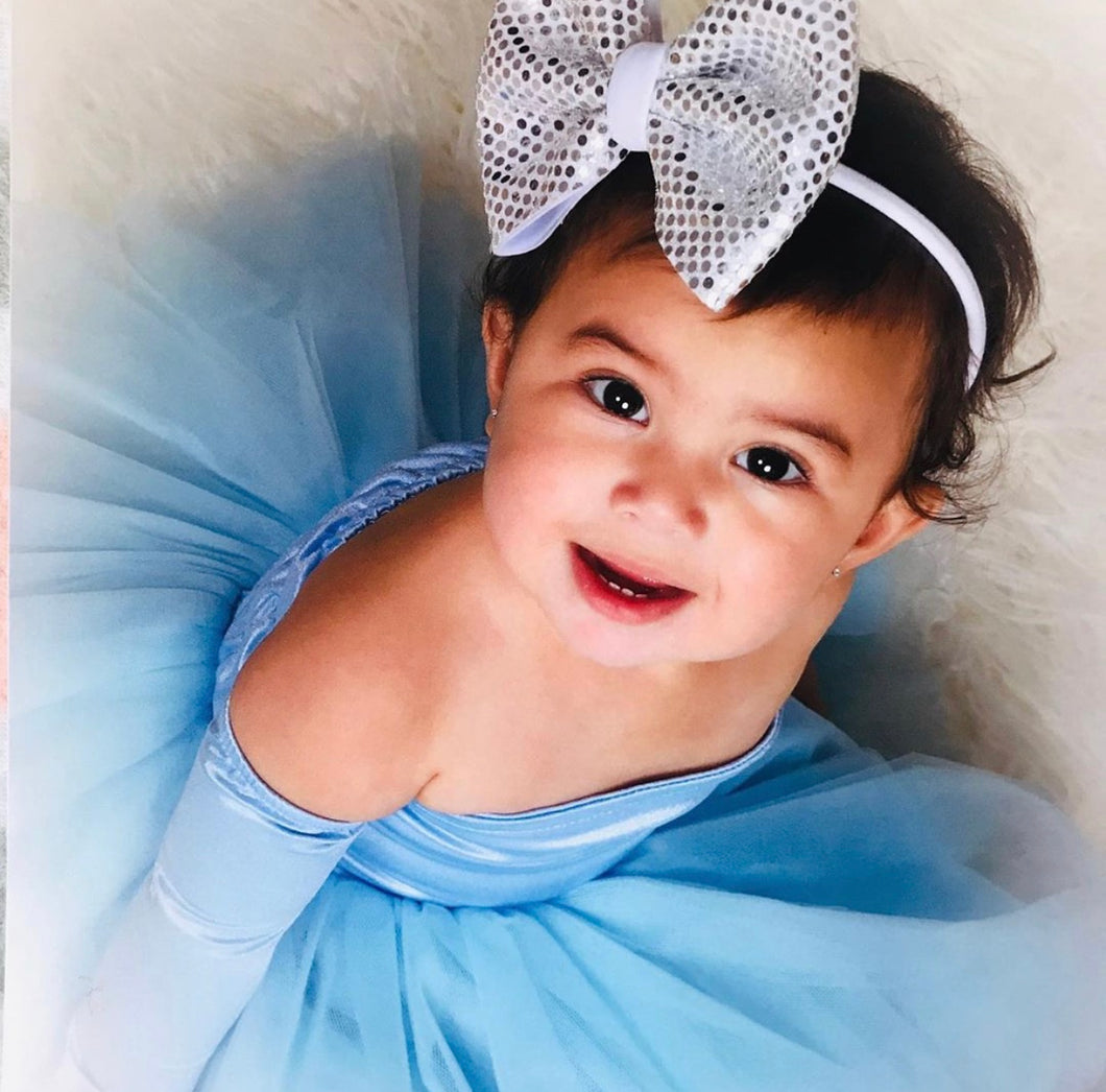 Baby Blue Nova Off the Shoulder Tutu Dress 6-12 months